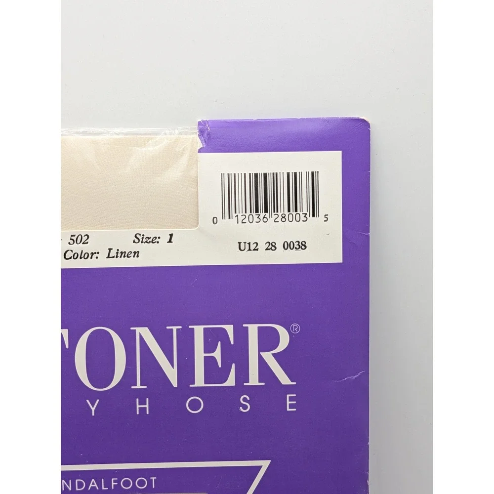VTG 1988 Isotoner Silky Sheer Sandalfoot Pantyhose Linen Size 1 Style 502 NOS
